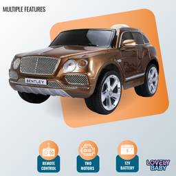 Bentley Bentayga Kids Electric Ride-On Car - 12V Dual Motor - Bronze - Image 3 (thumbnail)
