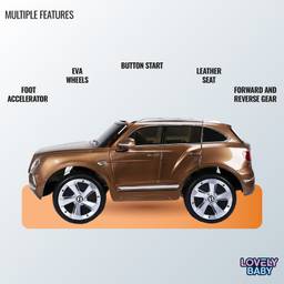 Bentley Bentayga Kids Electric Ride-On Car - 12V Dual Motor - Bronze - Image 4 (thumbnail)