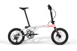 JAVA NEO 12-Speed E-Shifter Triple-Fold Bike - 16 Inch - Peach Blossom Carbon Fork - Image 29 (thumbnail)