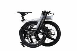 JAVA NEO 9-Speed Triple-Fold Bike - 16 Inch - Titanium - Image 3 (thumbnail)