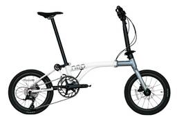 JAVA NEO 9-Speed Triple-Fold Bike - 16 Inch - Grey/White - Image 14 (thumbnail)