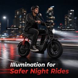 Windhorse D1 Electric Scooter  - 750W 48V 15Ah - Black - Image 2 (thumbnail)