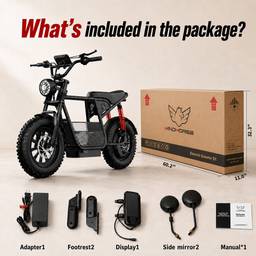 Windhorse D1 Electric Scooter  - 750W 48V 15Ah - Black - Image 8 (thumbnail)