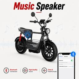 Windhorse D1 Electric Scooter  - 750W 48V 15Ah - Black - Image 11 (thumbnail)
