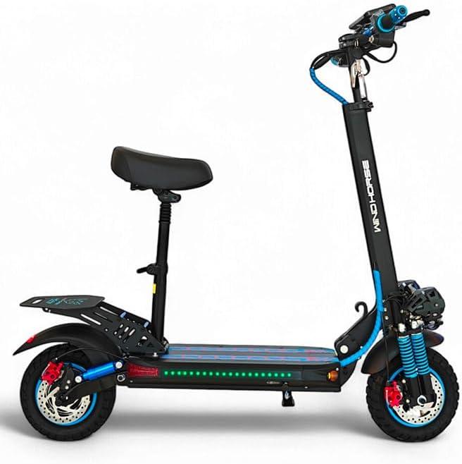 Windhorse H5 Pro Electric Scooter – 1200W, 48V, & 41 km Range - Black - Image 2