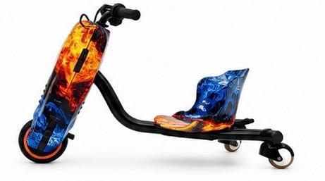 Cute Pink Music Drift Scooter for Kids – 350W 36V 4.4Ah - Fire Blue - Image 4