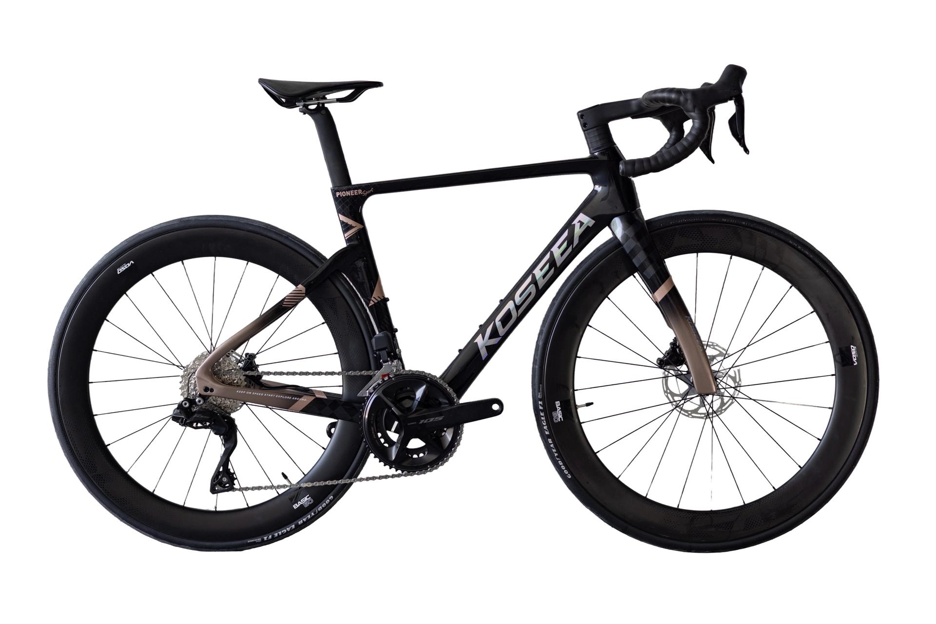 Kossea Pioneer Sport - 105 Di2 Carbon Road Bike - Cloud Sakura White - Image 6