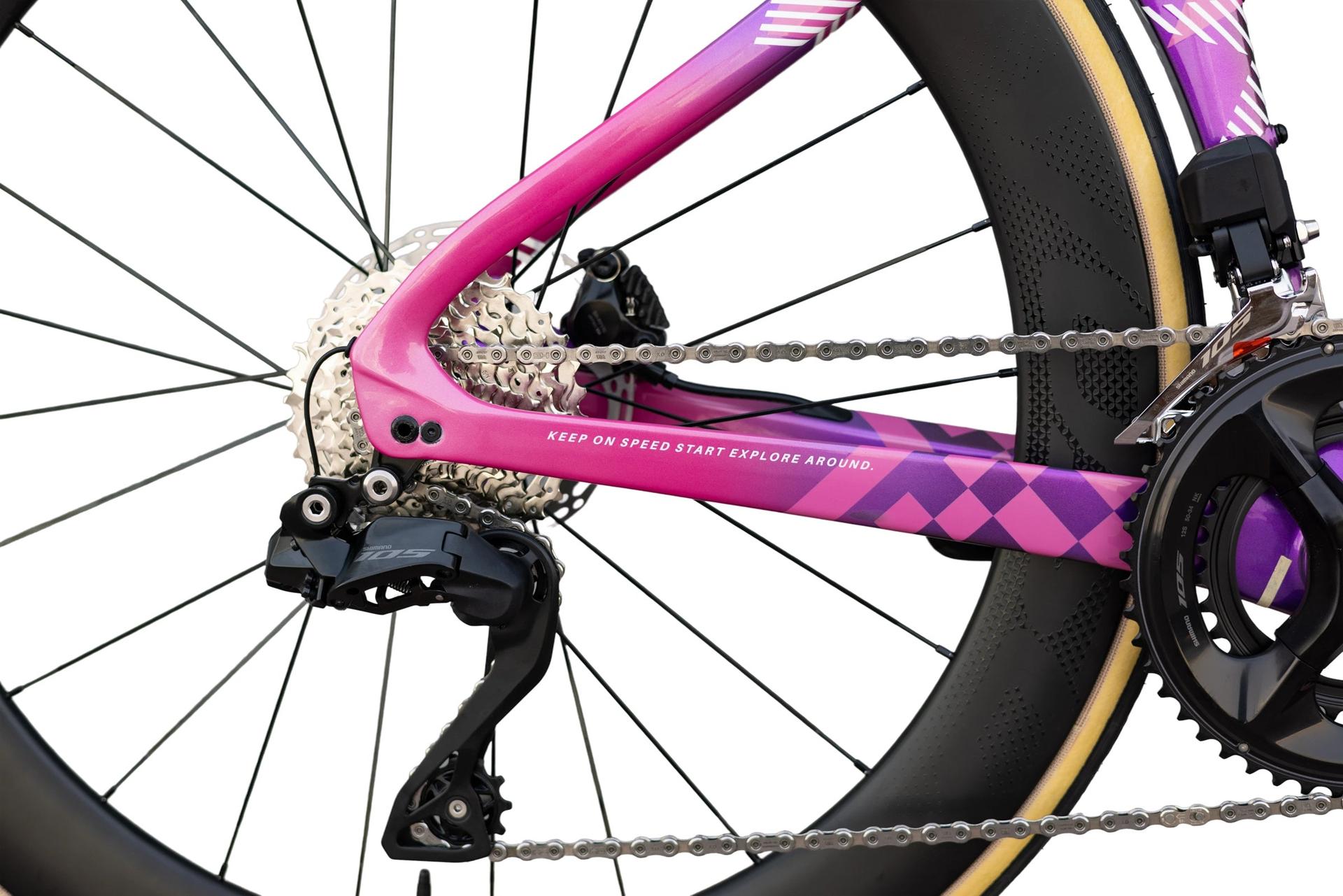 Kossea Pioneer Sport - 105 Di2 Carbon Road Bike - Cloud Sakura White - Image 15
