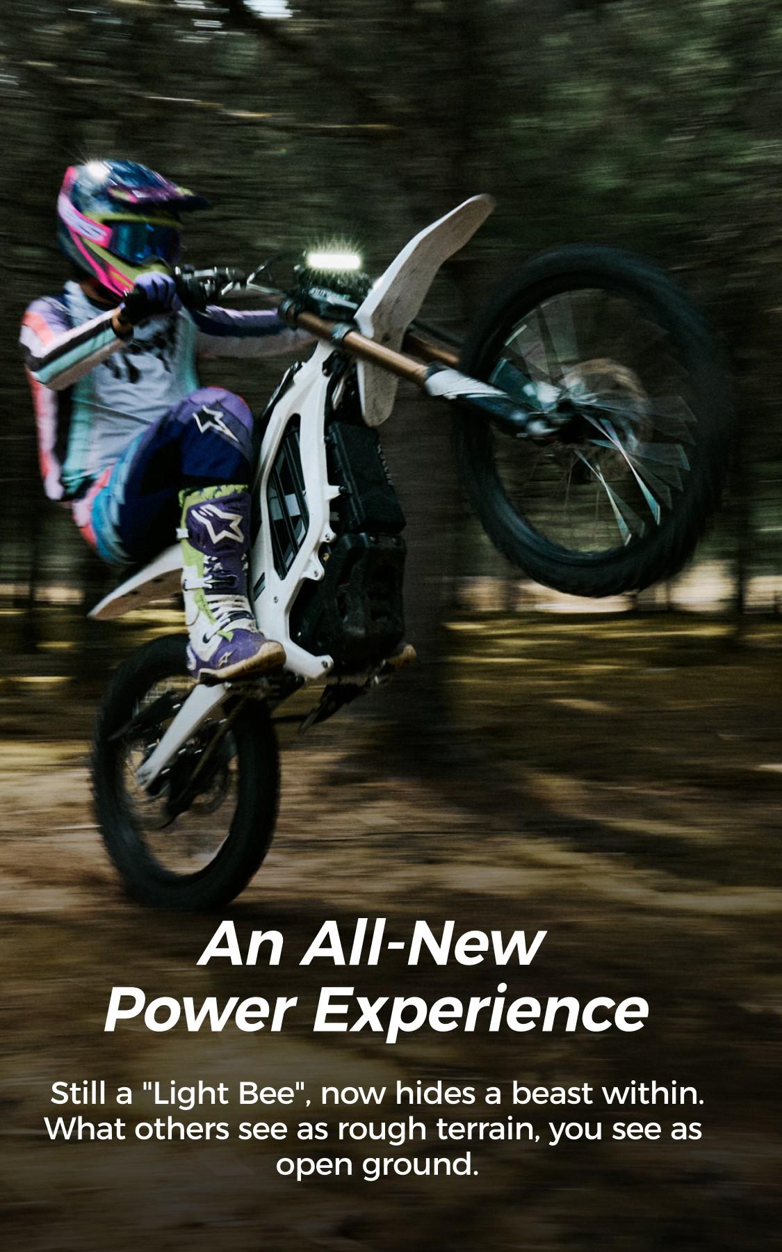 Surron Light Bee 2 Electric Dirt Bike - 24kW 78.54V 45Ah - Glacier White - Image 2