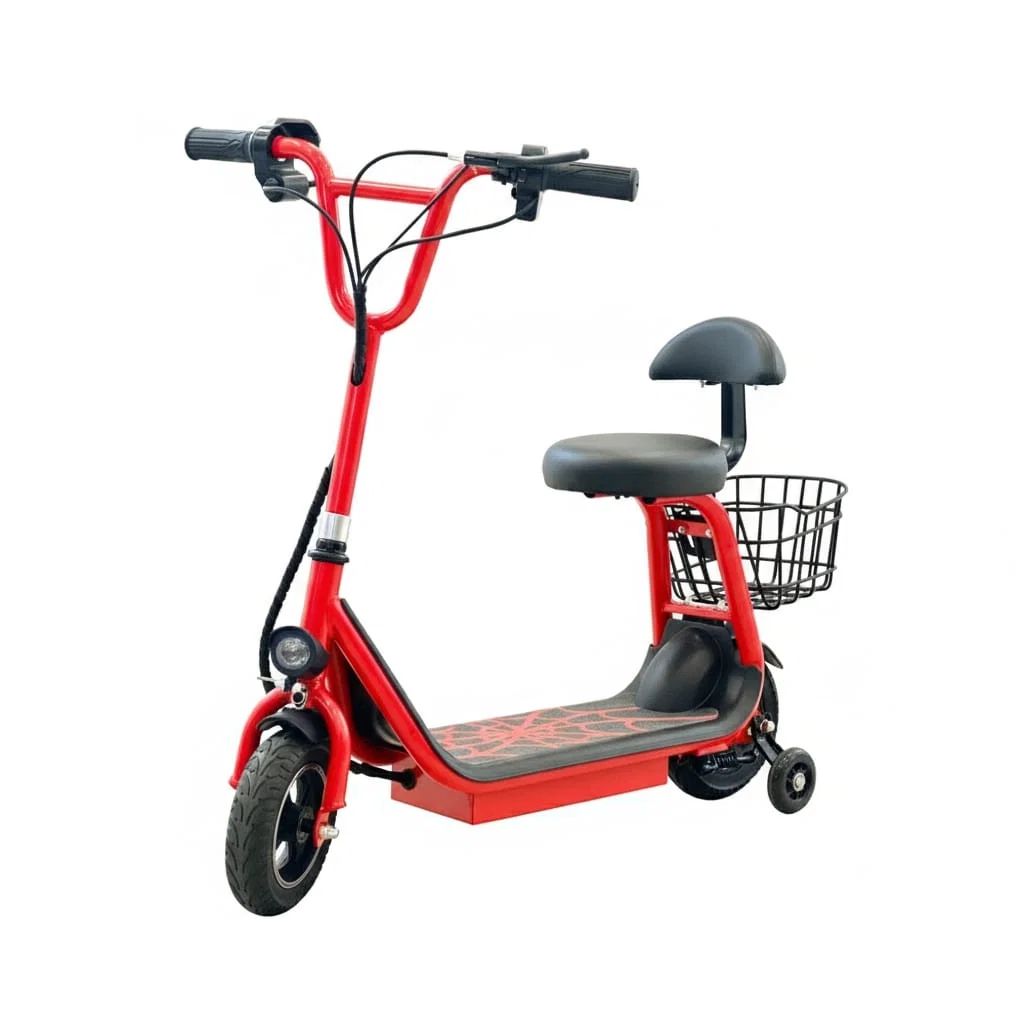 Kids Electric Scooter with Seat | Comfortable Two-Seat Support | Ages 4–8 - Electric scooter product image