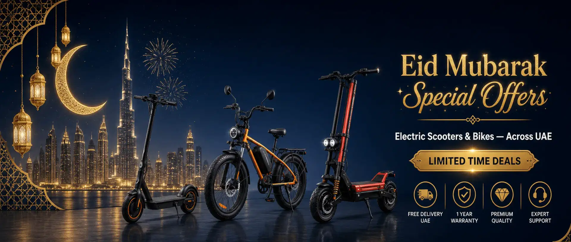Eid Mubarak Special Offers — Electric Scooters and Bikes Across UAE