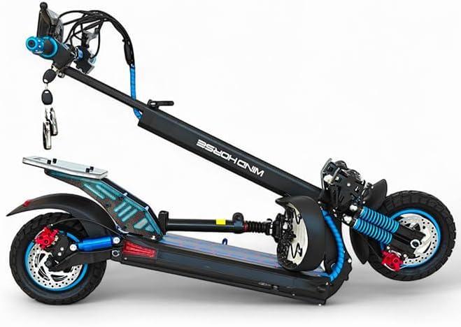 Windhorse H5 Plus Black Windhorse H5 Plus Electric Scooter – 1200W, 48V, & 50 km Range - Image 6