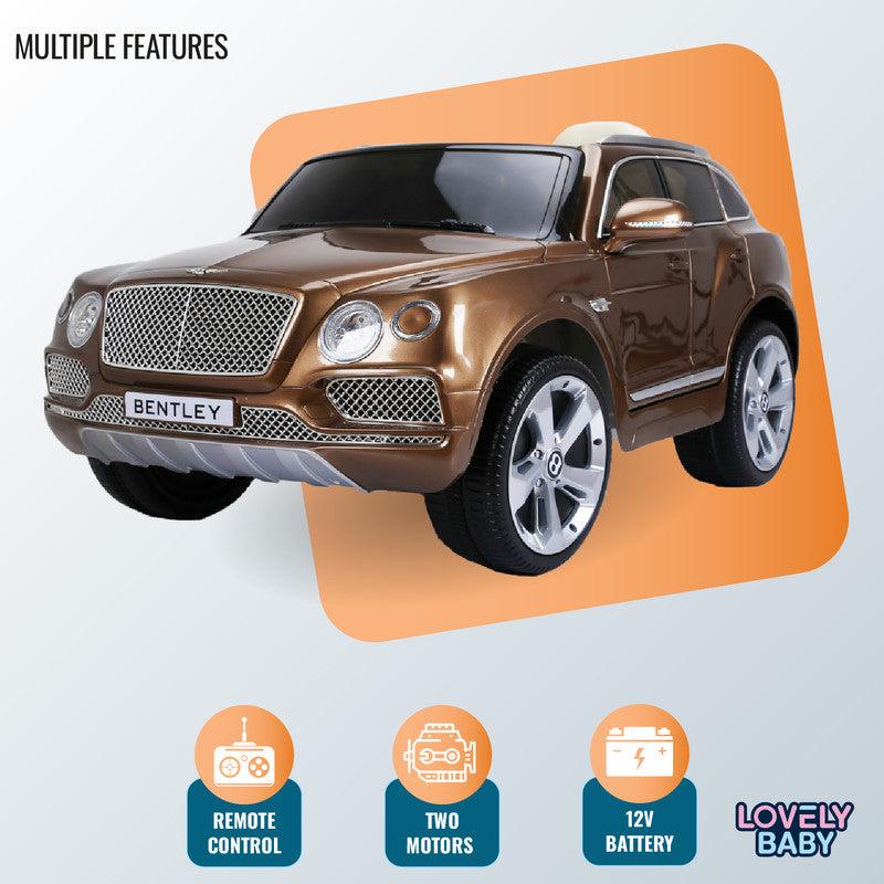 Lbc2158dx Br Bentley Bentayga Kids Electric Ride-On Car - 12V Dual Motor - Bronze - Image 3