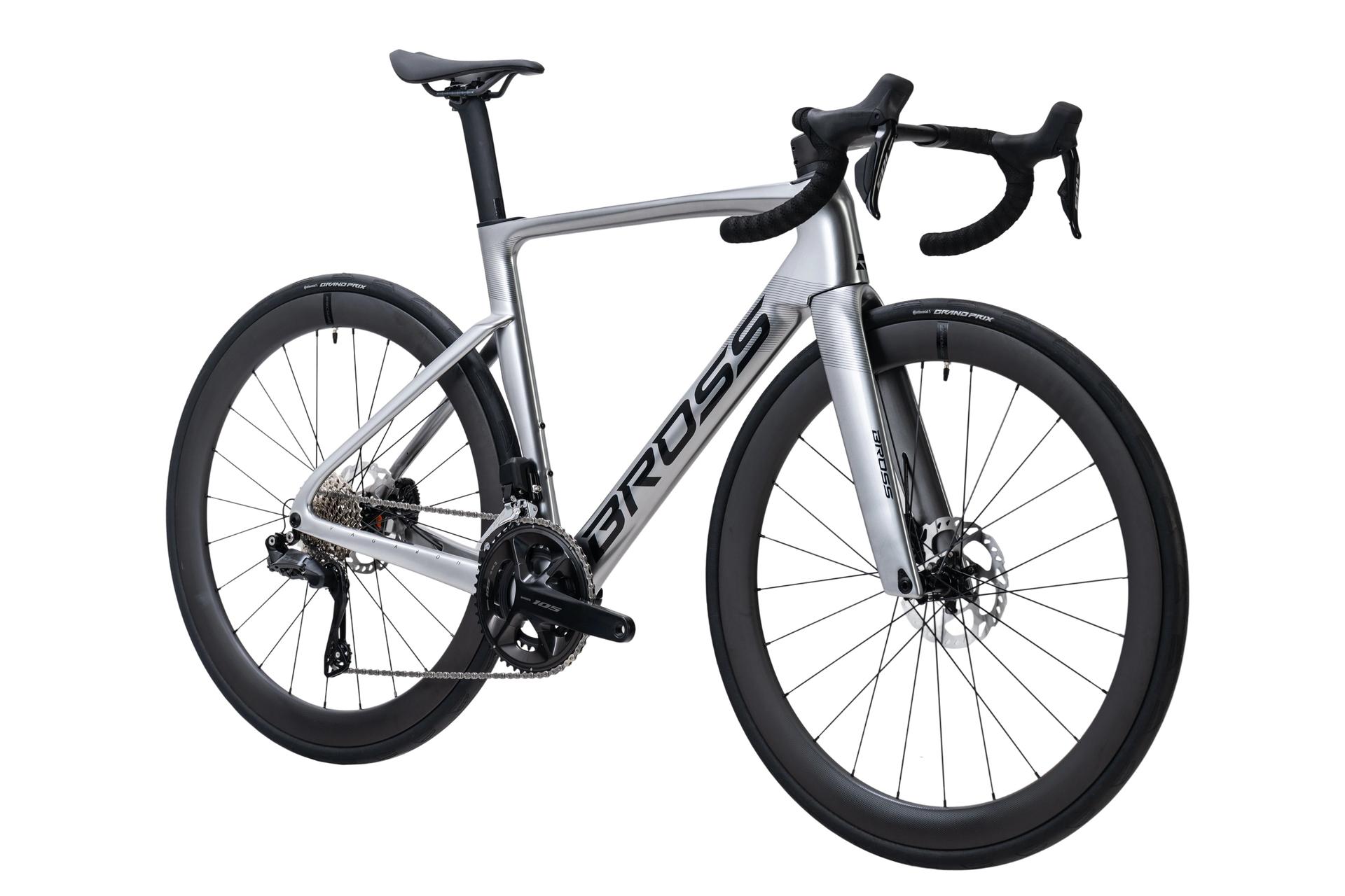 Bross Vagabond Aero 6se 105 Di2 Carbon Road Bike Nano Silver Bross Vagabond Aero 6SE - 105 Di2 Carbon Road Bike - Nano Silver - Image 2