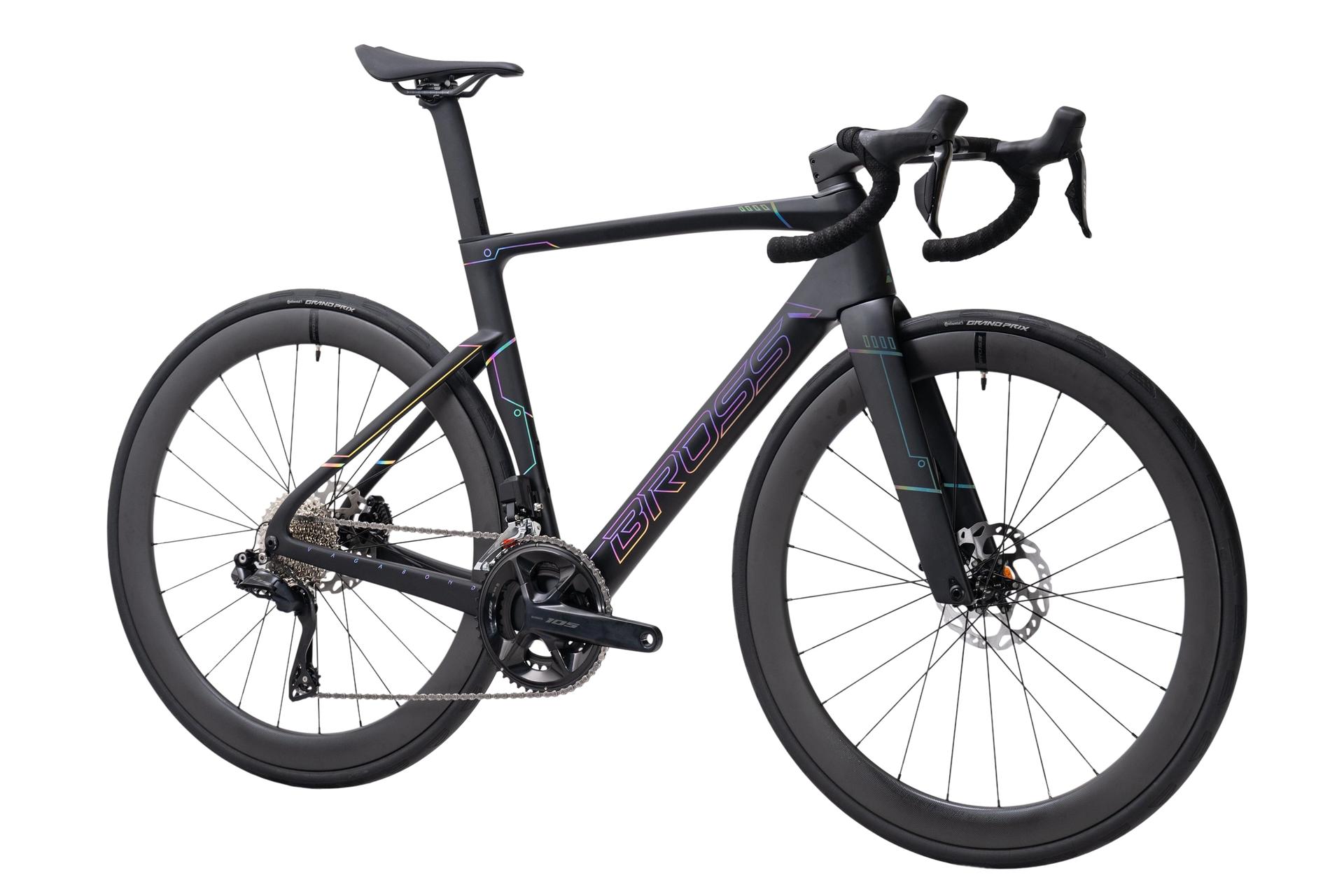 Bross Vagabond Aero 6se 105 Di2 Carbon Road Bike Reflective Black Bross Vagabond Aero 6SE - 105 Di2 Carbon Road Bike - Reflective Black - Image 20