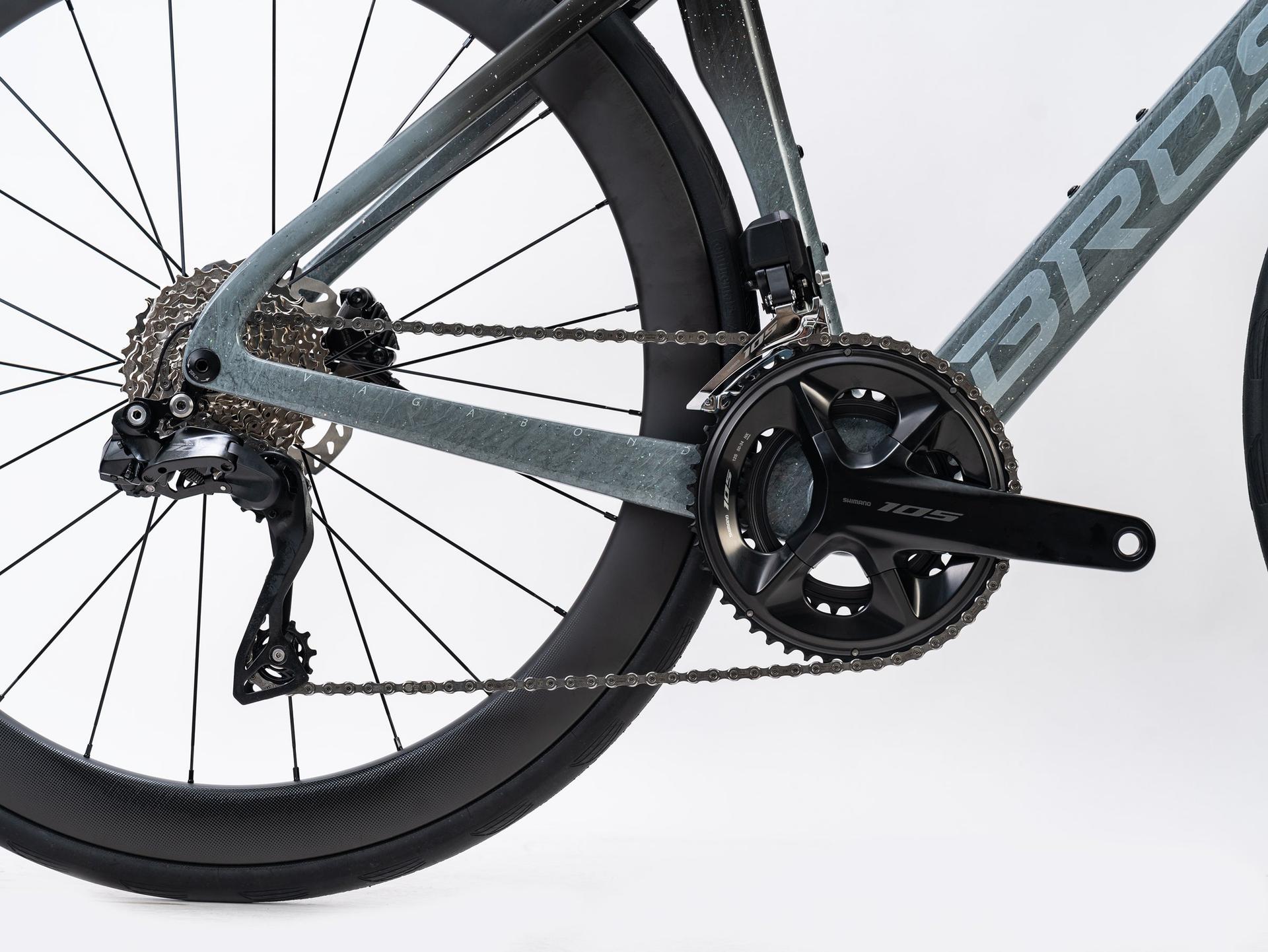 Bross Vagabond Aero 6se 105 Di2 Carbon Road Bike Space Grey Bross Vagabond Aero 6SE - 105 Di2 Carbon Road Bike - Space Grey - Image 42
