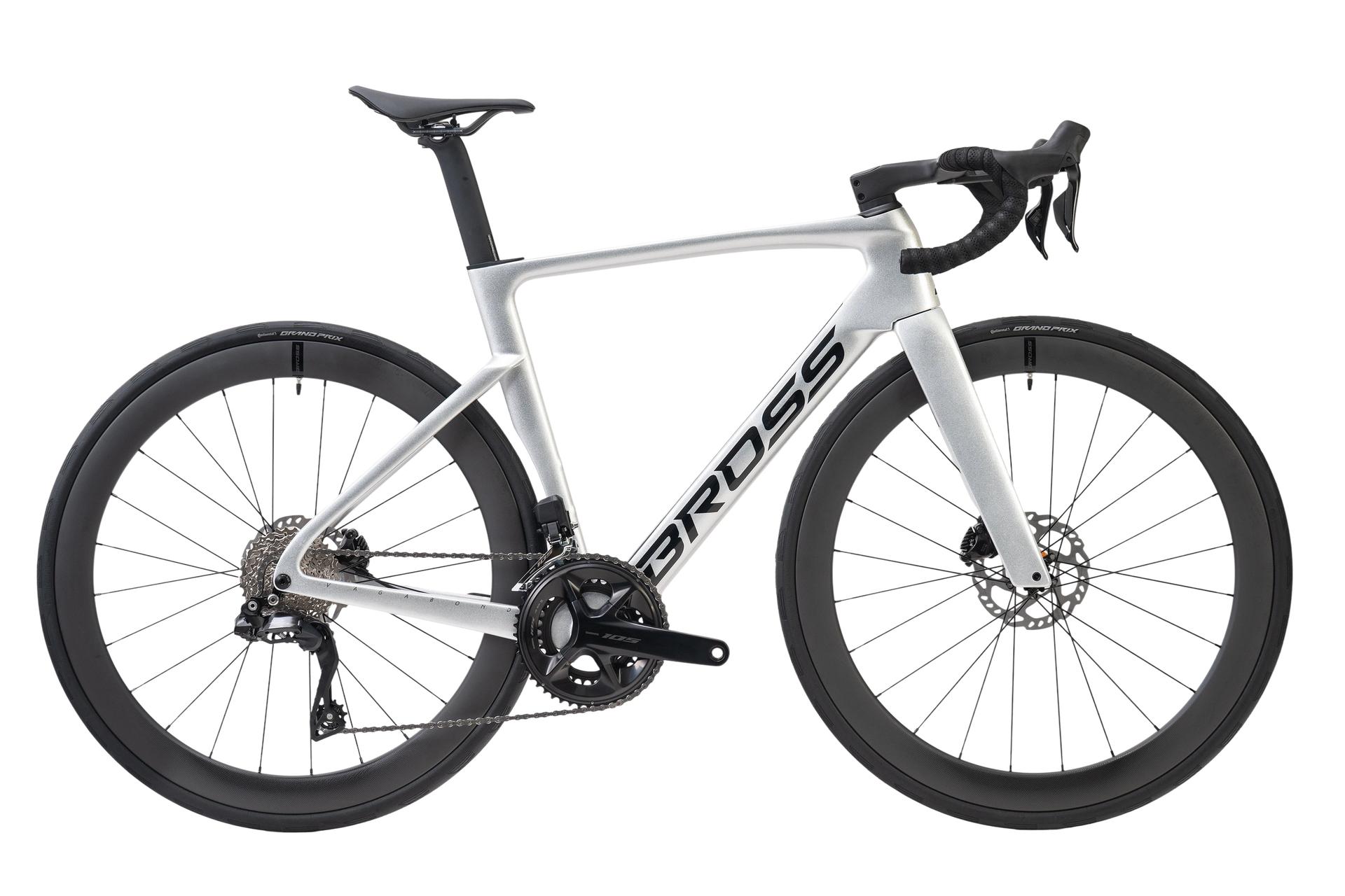 Bross Vagabond Aero 6se 105 Di2 Carbon Road Bike Sparkling Silver Bross Vagabond Aero 6SE - 105 Di2 Carbon Road Bike - Sparkling Silver - Image 55