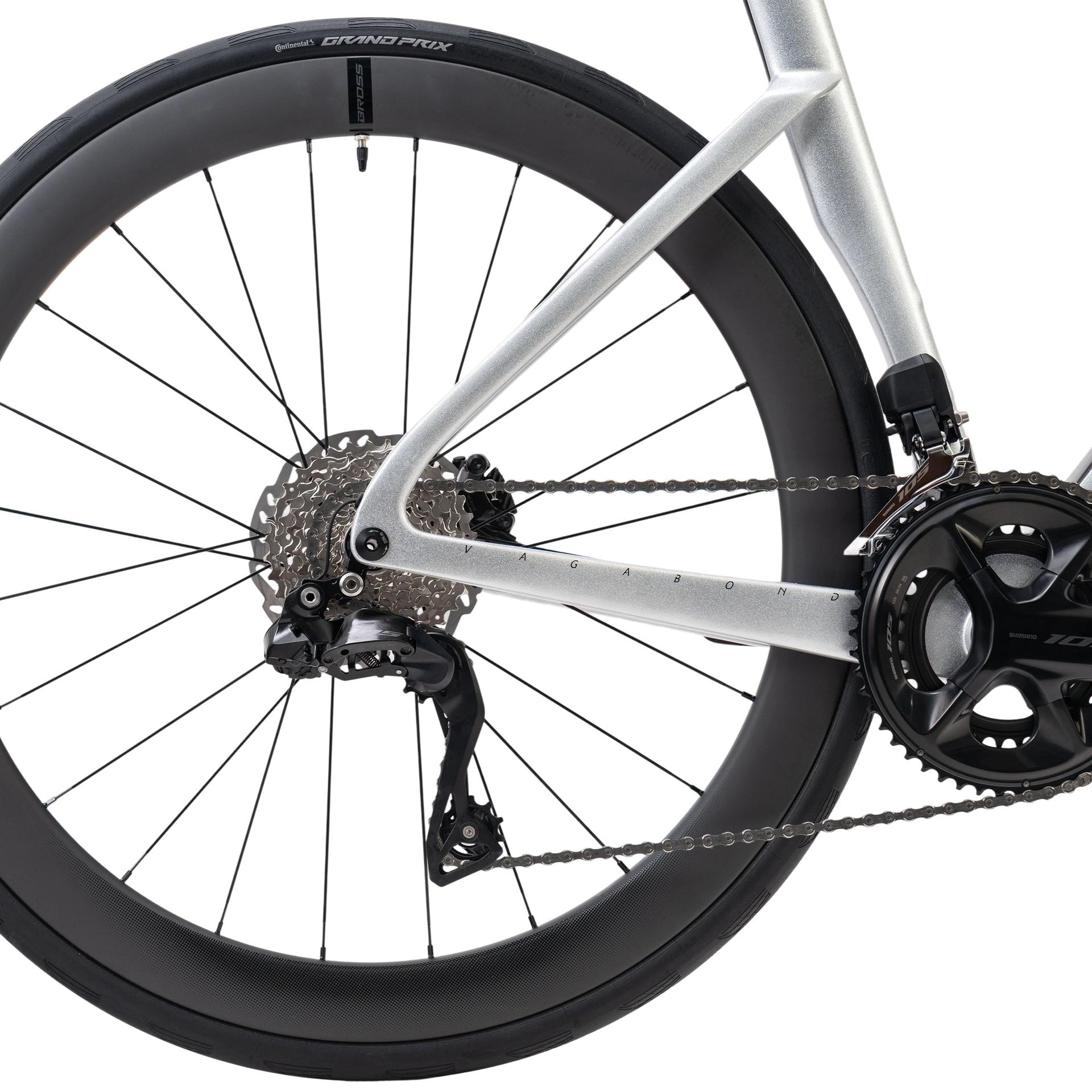 Bross Vagabond Aero 6se 105 Di2 Carbon Road Bike Sparkling Silver Bross Vagabond Aero 6SE - 105 Di2 Carbon Road Bike - Sparkling Silver - Image 58