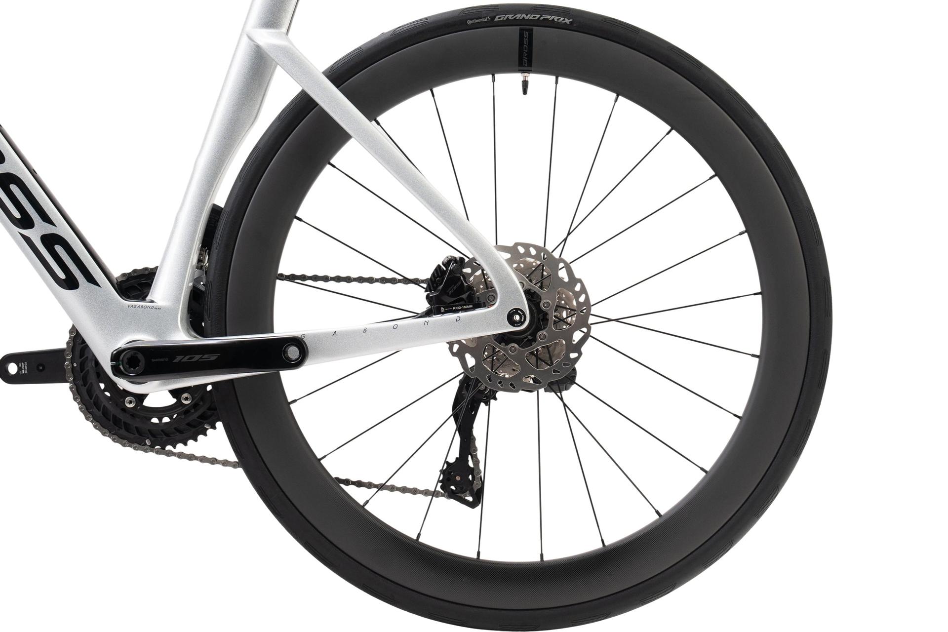 Bross Vagabond Aero 6se 105 Di2 Carbon Road Bike Sparkling Silver Bross Vagabond Aero 6SE - 105 Di2 Carbon Road Bike - Sparkling Silver - Image 62