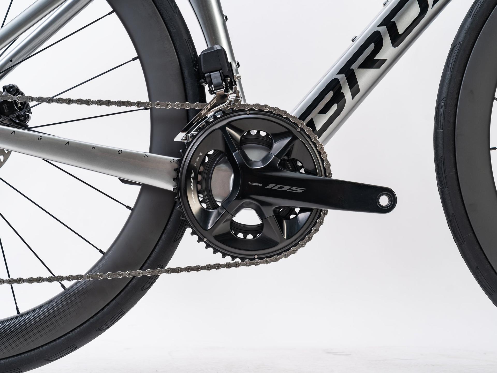 Bross Vagabond Aero 6se 105 Di2 Carbon Road Bike Nano Silver Bross Vagabond Aero 6SE - 105 Di2 Carbon Road Bike - Nano Silver - Image 9