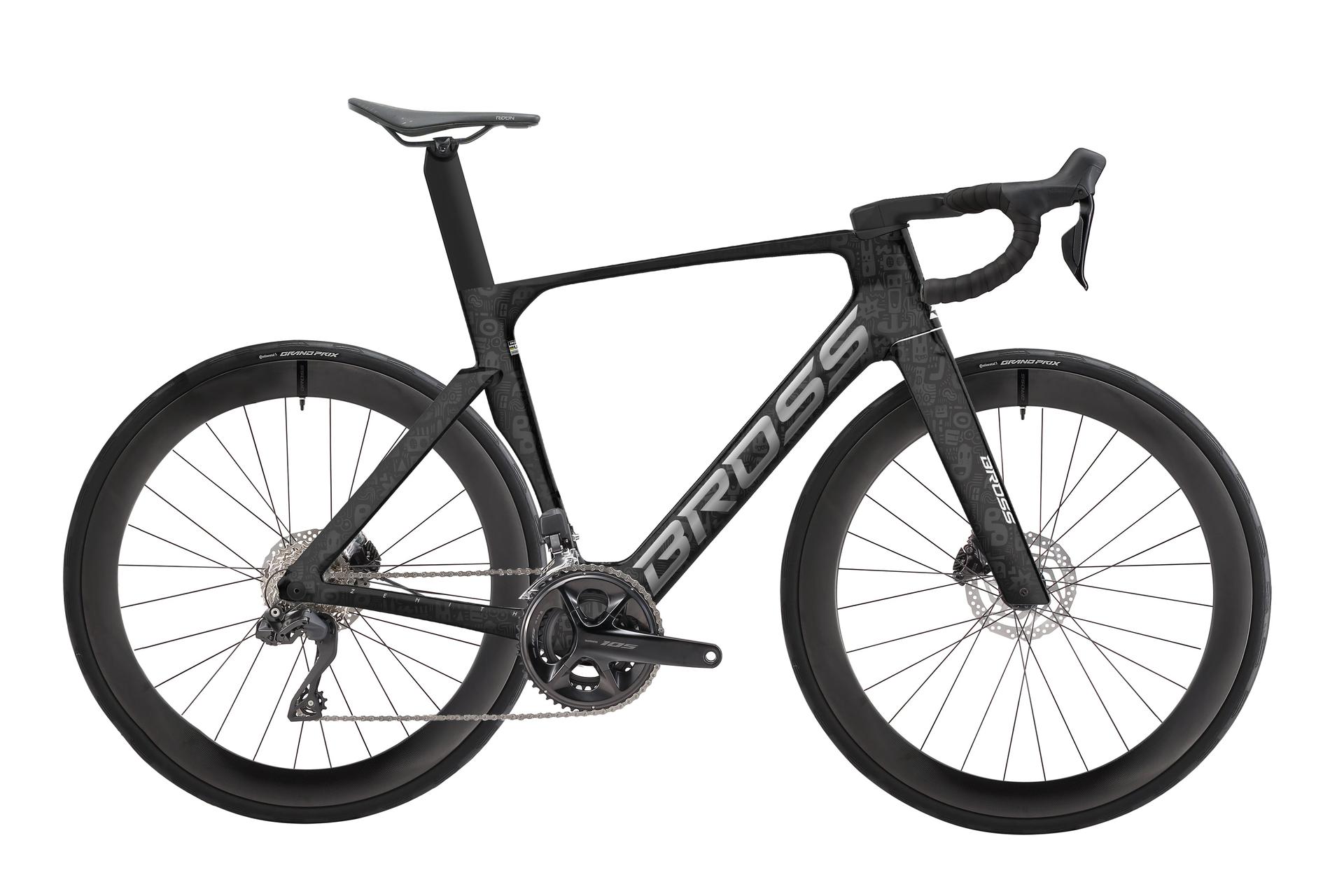 Bross Zenith 6i 105 Di2 Carbon Road Bike Cartoon Black Bross Zenith 6I - 105 Di2 Carbon Road Bike - Cartoon/Black - Image 1