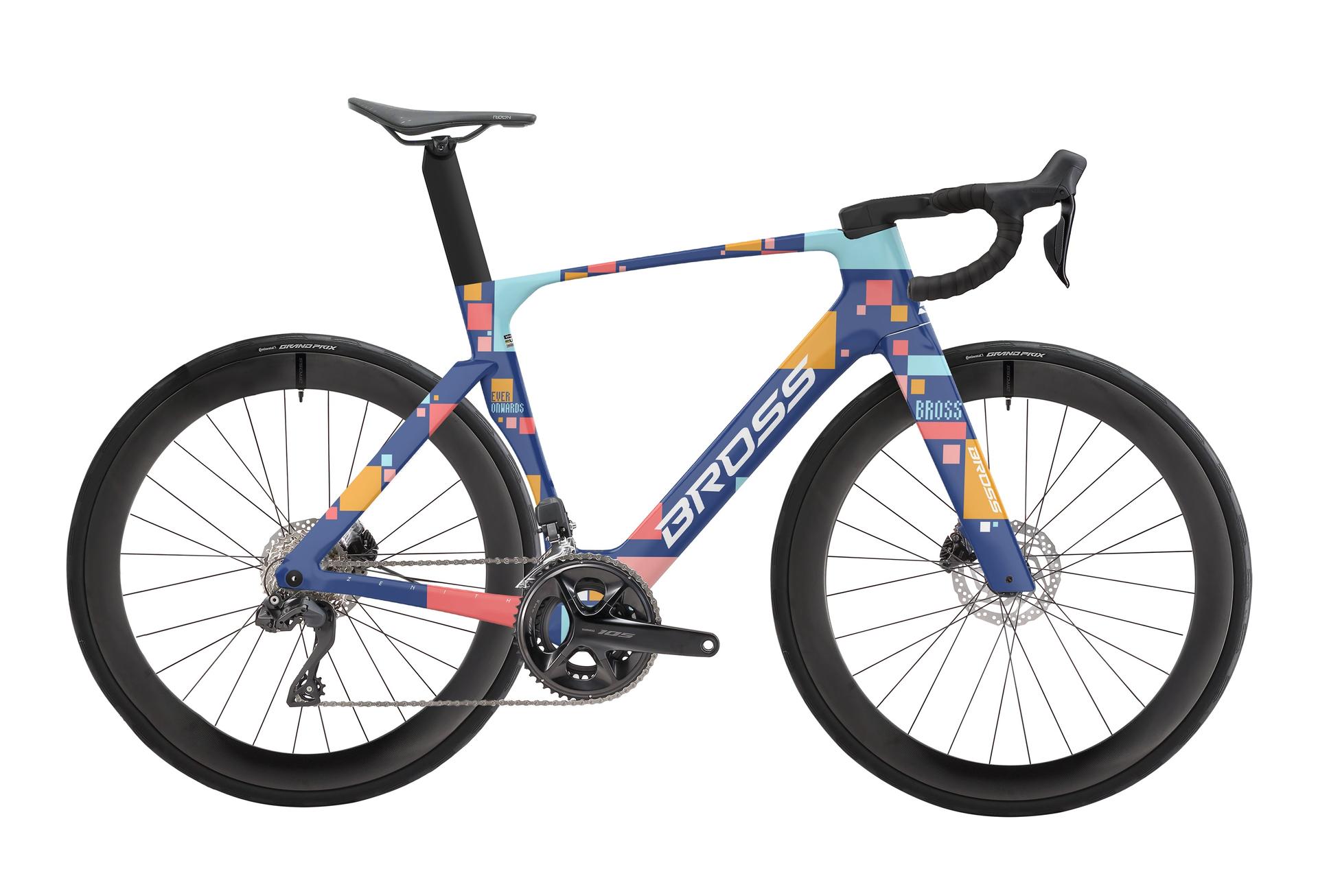 Bross Zenith 6i 105 Di2 Carbon Road Bike Cartoon Black Bross Zenith 6I - 105 Di2 Carbon Road Bike - Cartoon/Black - Image 2
