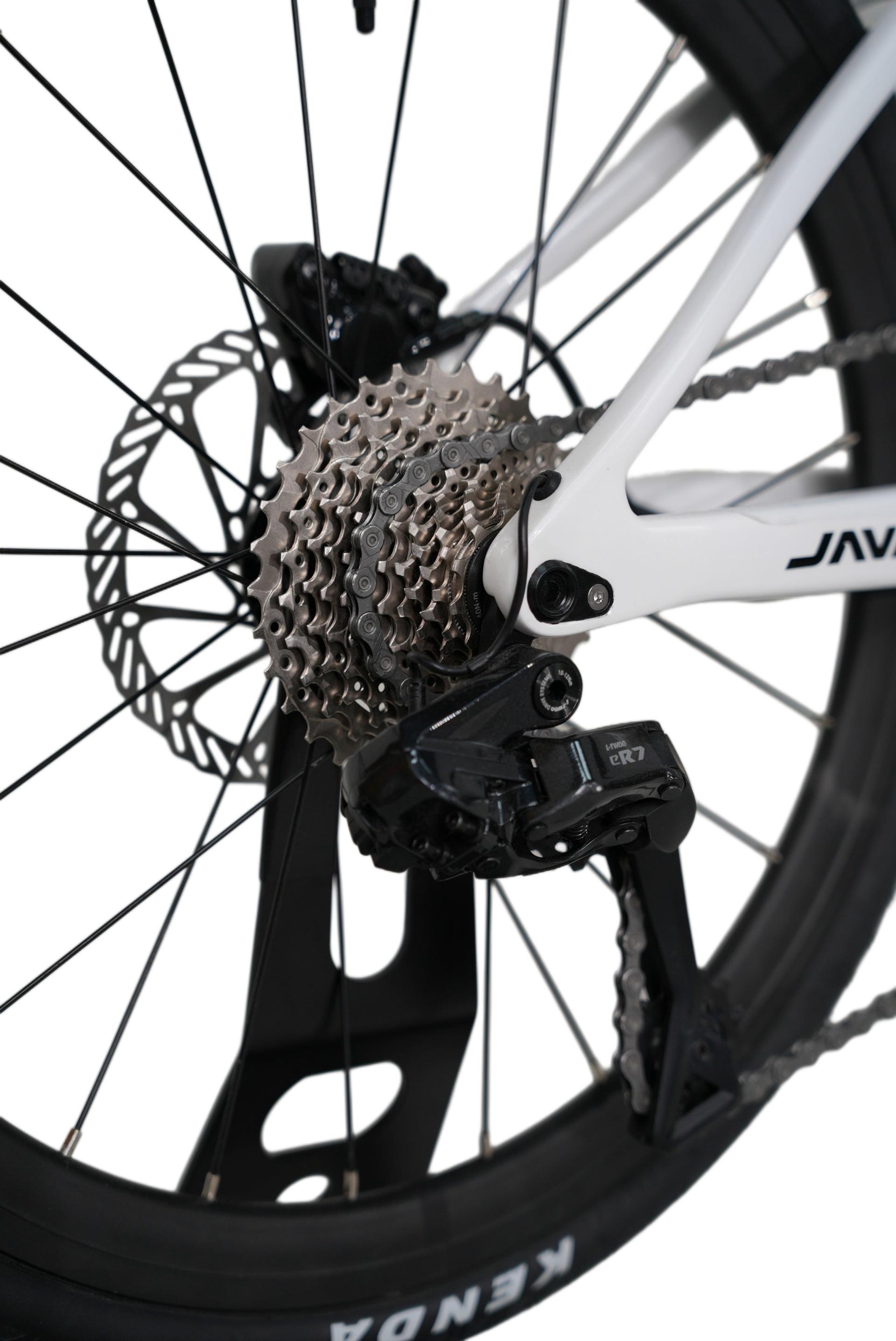 Java Clcb Shell White JAVA CL-CB Carbon Mini Velo Road Bike - LTWOO ER7 - Shell White - Image 3