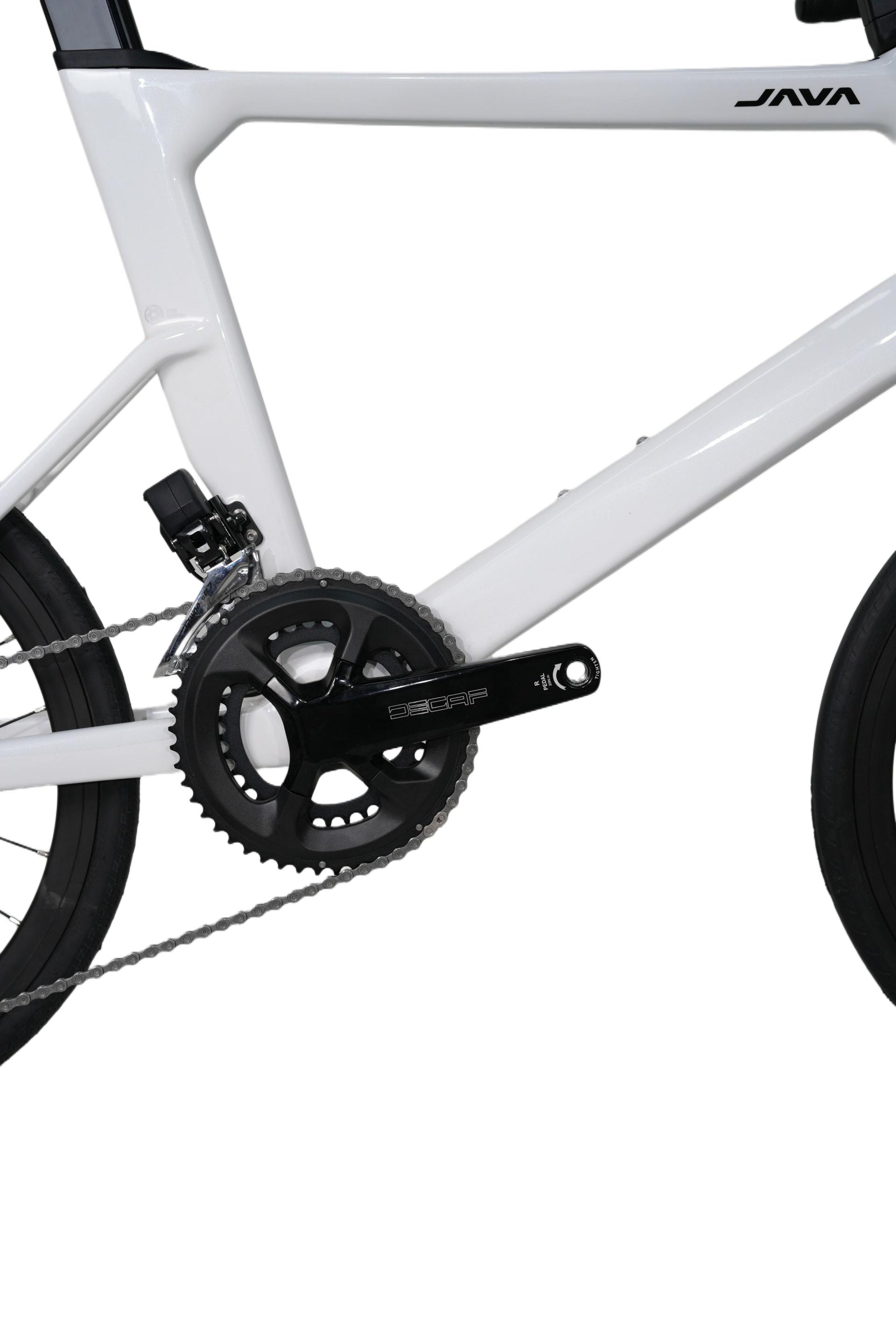 Java Clcb Shell White JAVA CL-CB Carbon Mini Velo Road Bike - LTWOO ER7 - Shell White - Image 7