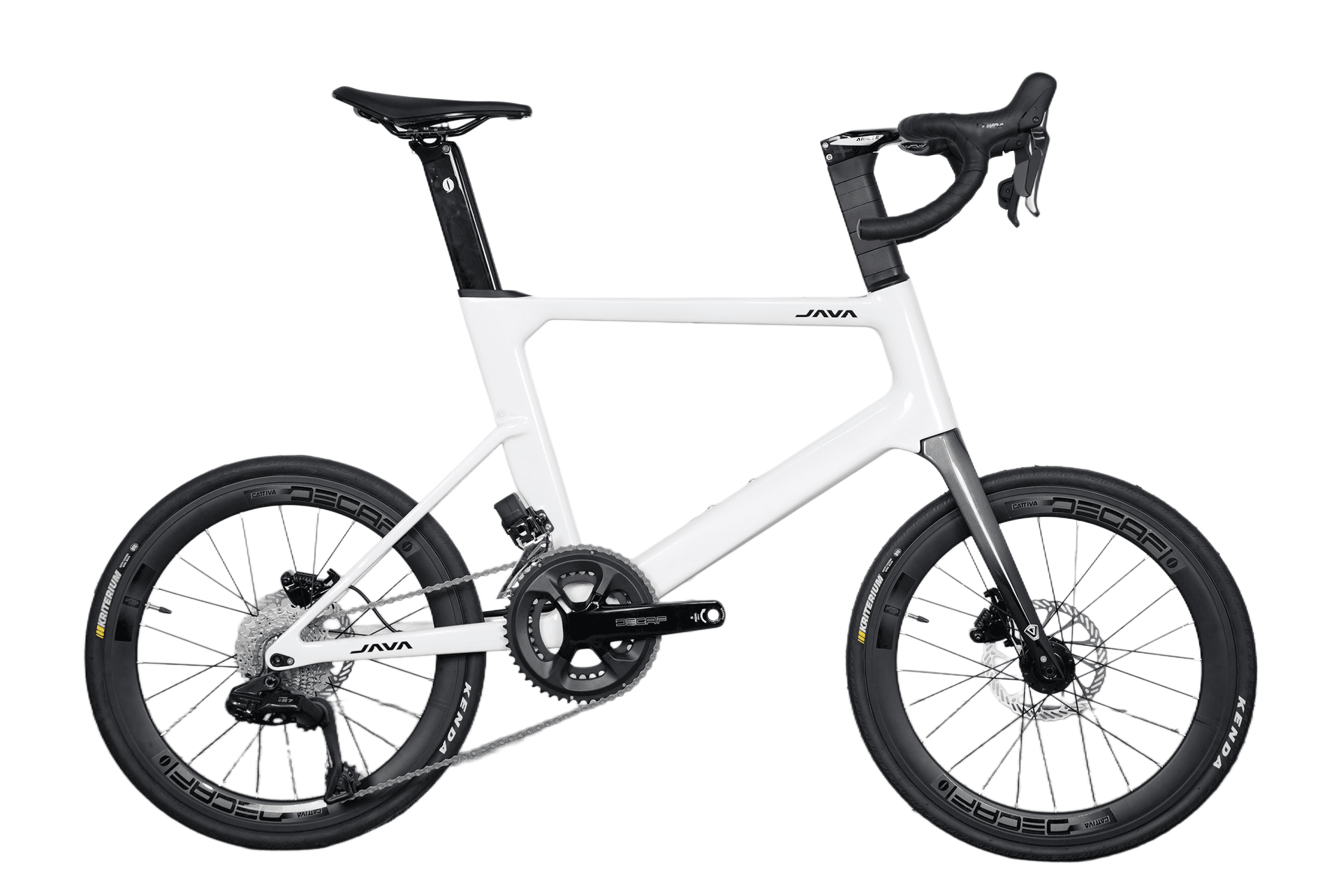 Java Clcb Shell White JAVA CL-CB Carbon Mini Velo Road Bike - LTWOO ER7 - Shell White - Image 1
