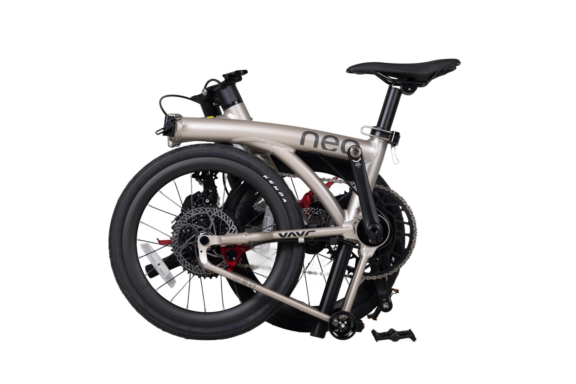 Java Neo12 Titanium JAVA NEO 12-Speed E-Shifter Triple-Fold Bike - 16 Inch - Titanium - Image 2