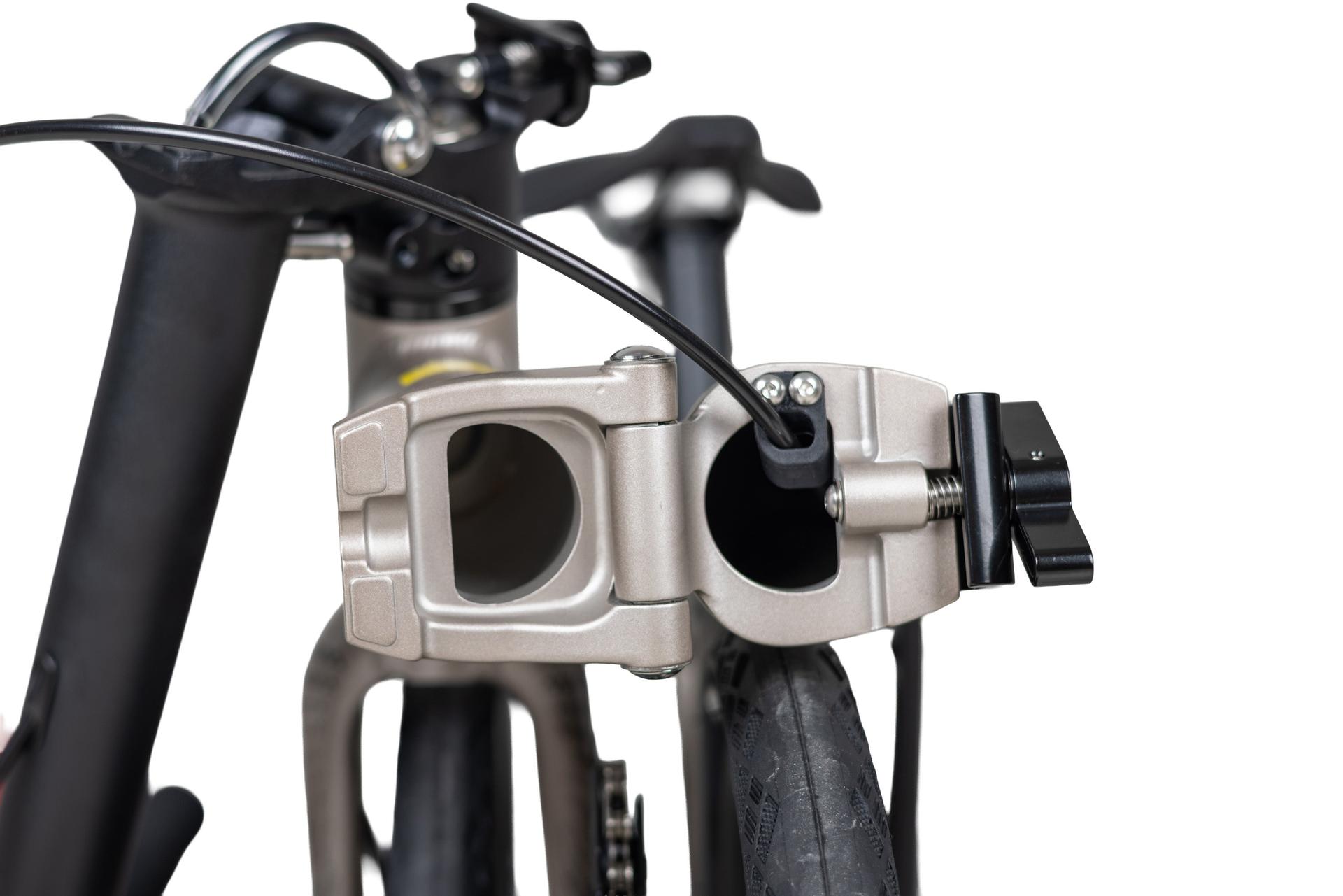 Java Neo12 Titanium JAVA NEO 12-Speed E-Shifter Triple-Fold Bike - 16 Inch - Titanium - Image 4