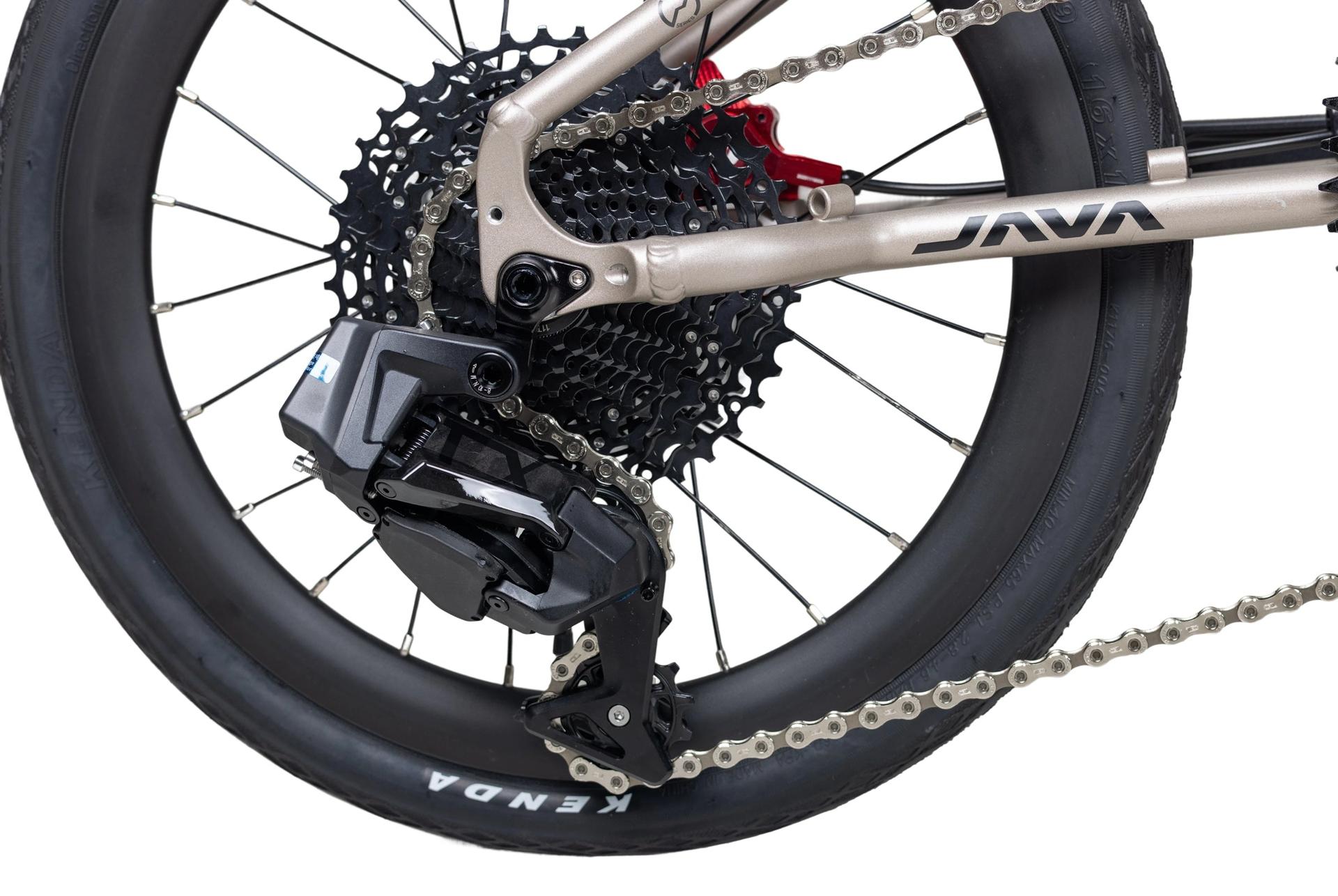 Java Neo12 Titanium JAVA NEO 12-Speed E-Shifter Triple-Fold Bike - 16 Inch - Titanium - Image 13