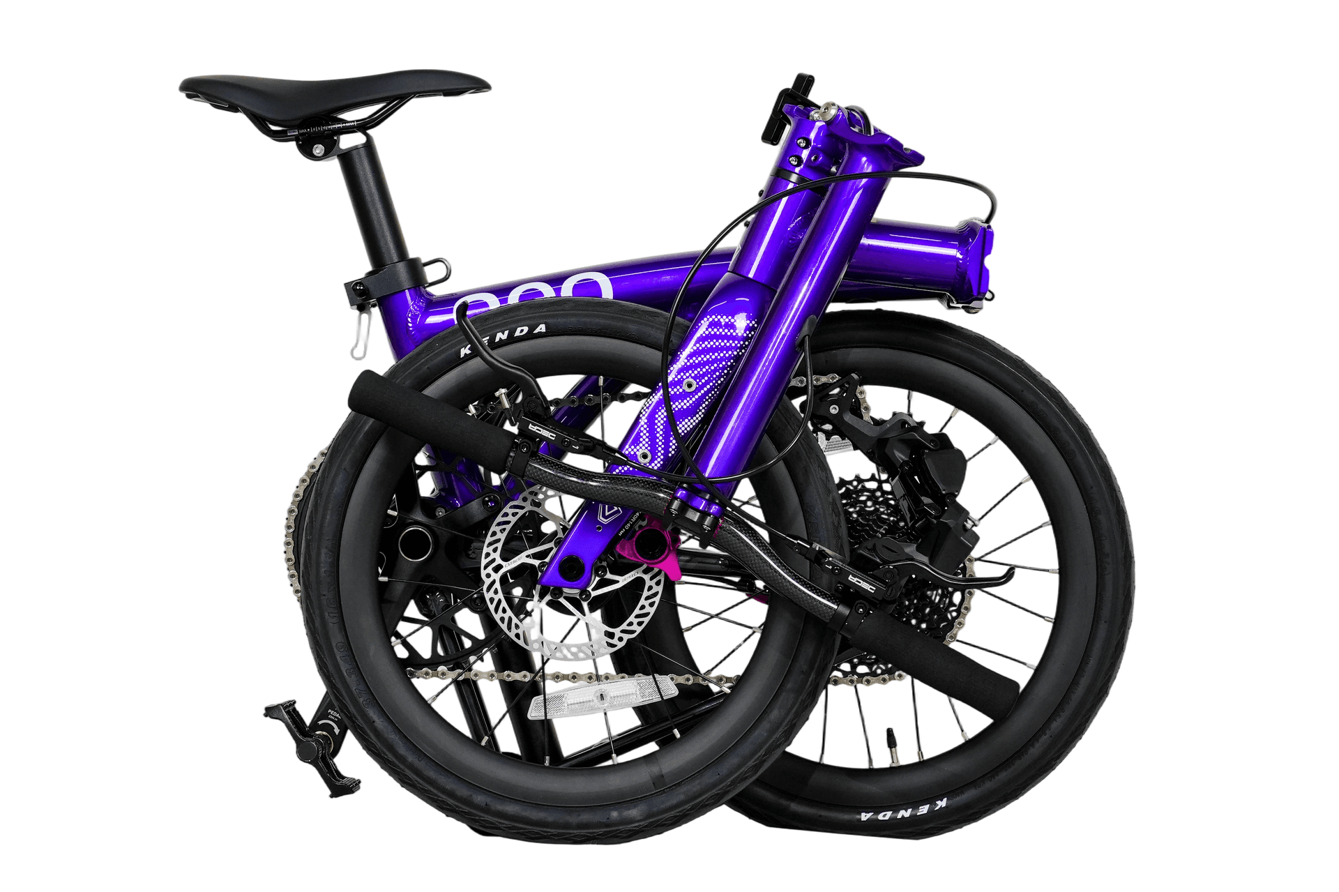 Java Neo12 Metallic Electric Purple Cf JAVA NEO 12-Speed E-Shifter Triple-Fold Bike - 16 Inch - Metallic Electric Purple (Carbon Fork Handlebar) - Image 16