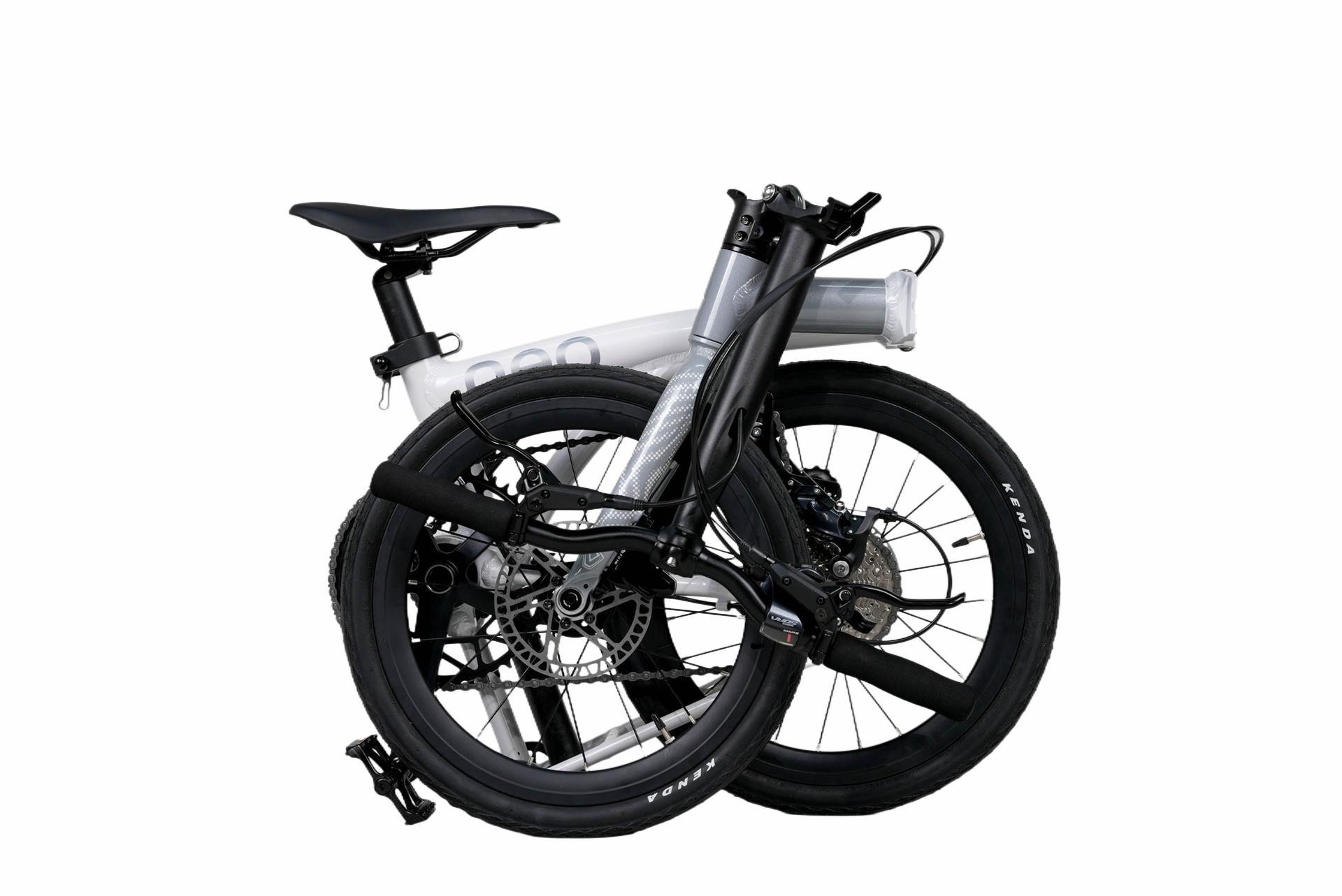Java Neo9 Titanium JAVA NEO 9-Speed Triple-Fold Bike - 16 Inch - Titanium - Image 3