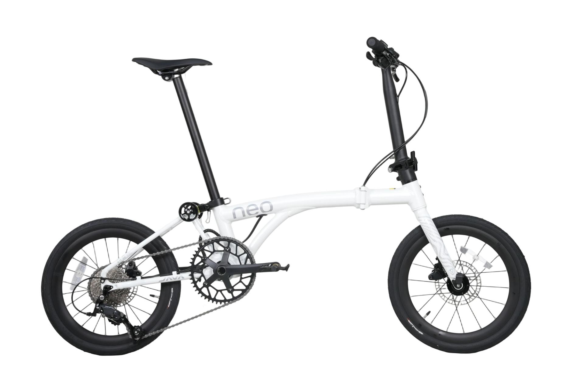 Java Neo9 Grey White JAVA NEO 9-Speed Triple-Fold Bike - 16 Inch - Grey/White - Image 23