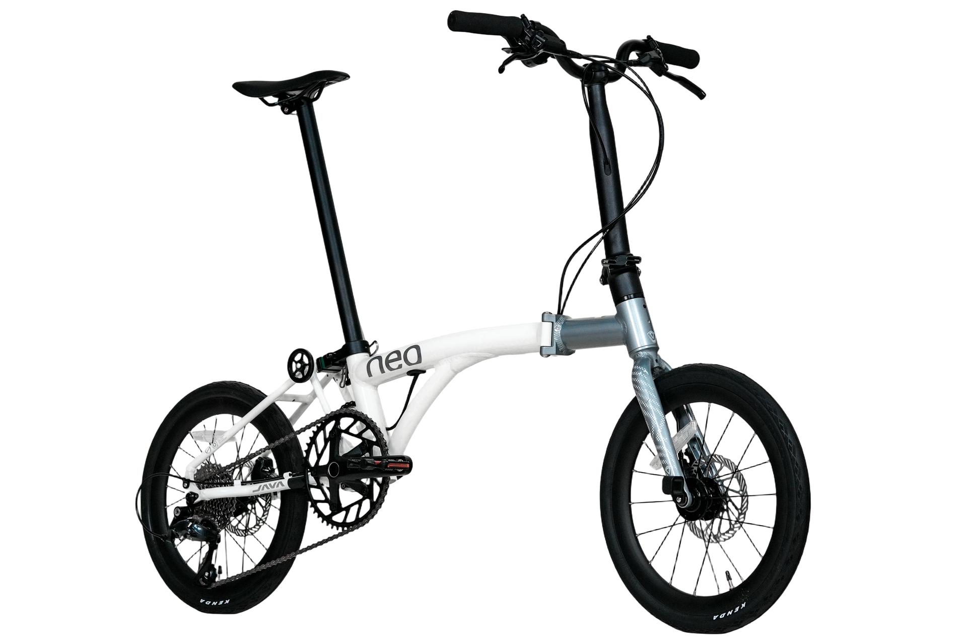 Java Neo9 Grey White JAVA NEO 9-Speed Triple-Fold Bike - 16 Inch - Grey/White - Image 15