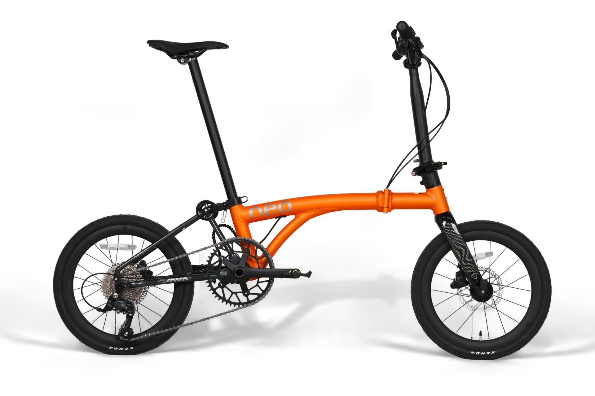 Java Neo9 Matt Orange Cf JAVA NEO 9-Speed Triple-Fold Bike - 16 Inch - Matt Orange with Carbon Fork - Image 26