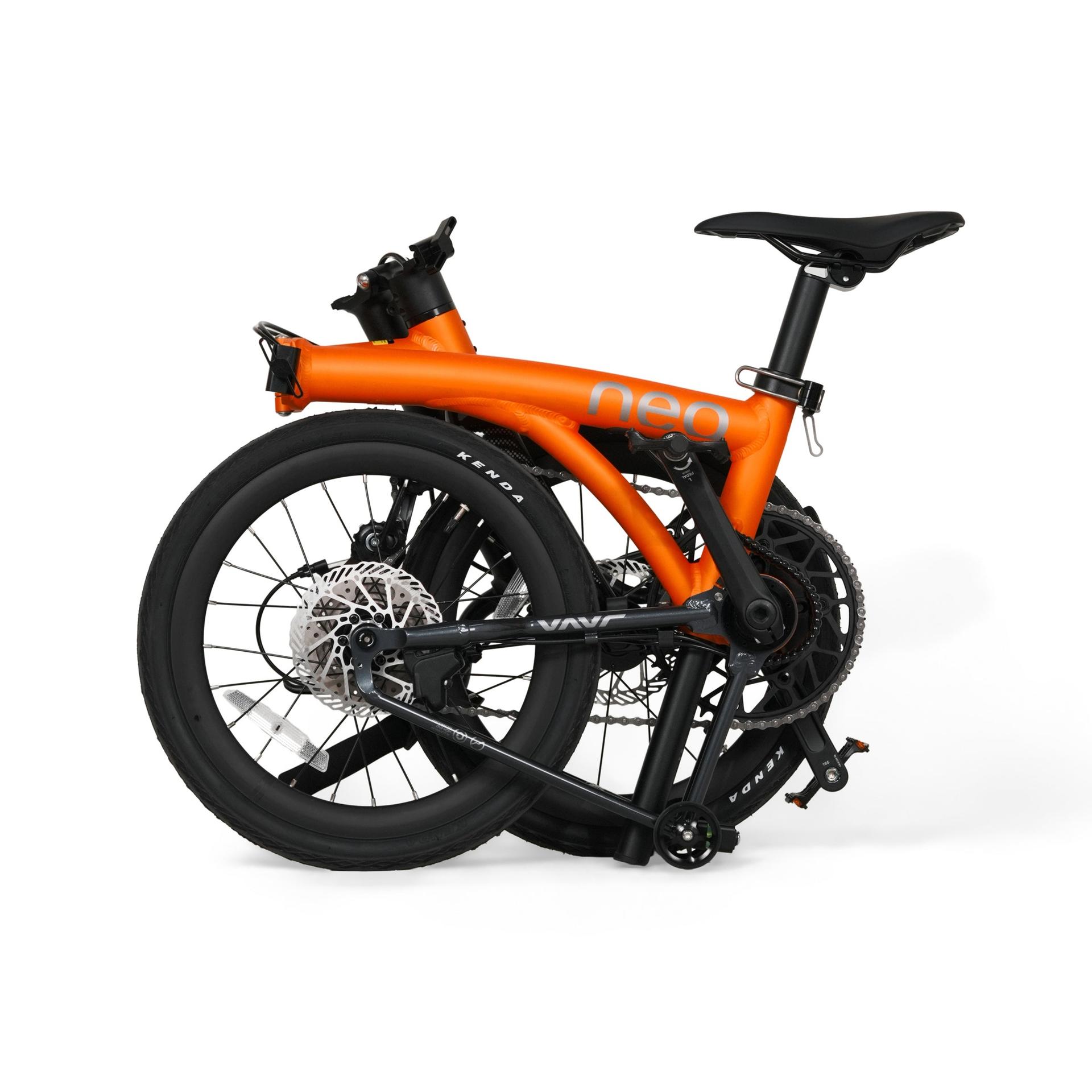 Java Neo9 Matt Orange Cf JAVA NEO 9-Speed Triple-Fold Bike - 16 Inch - Matt Orange with Carbon Fork - Image 27