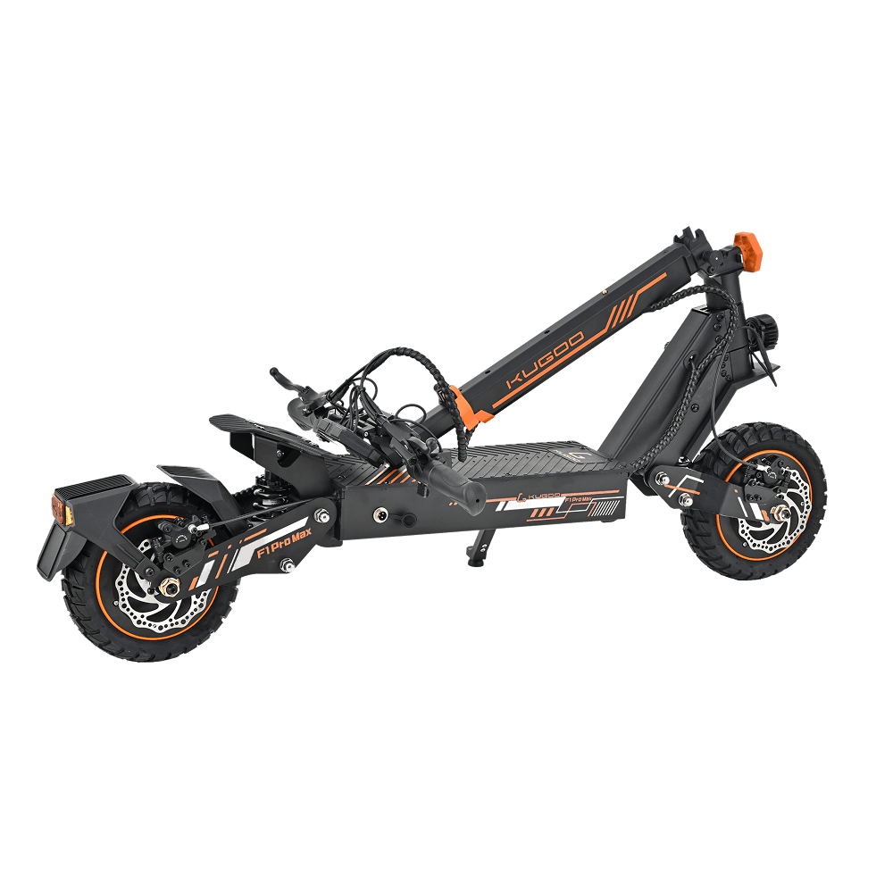 KUGOO F1 Pro Max 48v 22 4ah 1600w Orange Black Kugoo F1 Pro Max Electric Scooter - 1600W 48V 22.4Ah Dual Motor - Orange/Black - Image 13