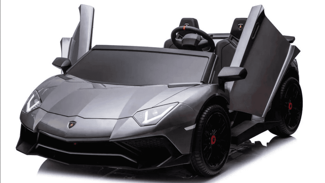 Lob308 Grey Lamborghini Licensed XXL Kids Electric Ride-On Car - 24V 2-Seater - Grey - Image 3