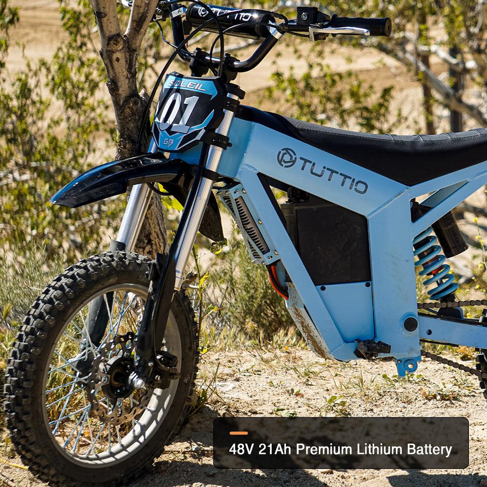 Tuttio Soleil01 Blue Tuttio Soleil 01 Electric Dirt Bike - 3000W 48V 21Ah - Blue - Image 17