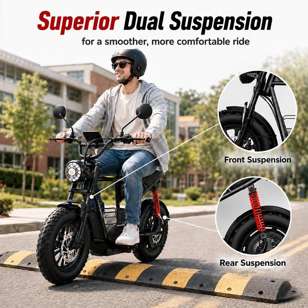 Wh D1 Black Windhorse D1 Electric Scooter - 750W 48V 15Ah - Black - Image 6